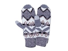 Geotribal Button Mittens, Grey