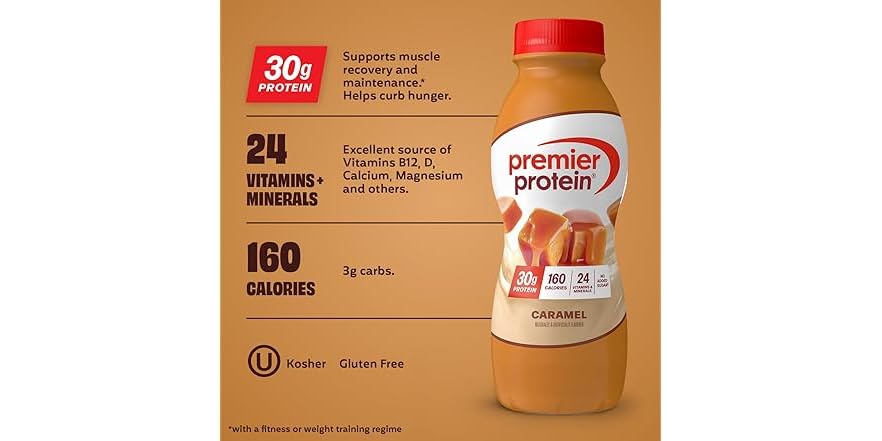 Premier Protein Shake Caramel, 12 Pack