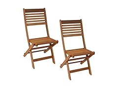 Sunnydaze Decor FRN-985 2 Piece Wood Folding Chair Set