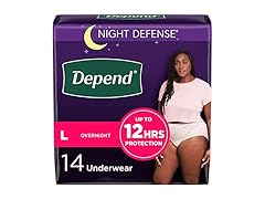 Depend Night Defense Underwear Women L