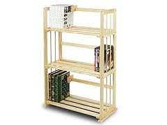 Pine Solid Wood 3 Tier Bookshelf