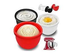 GuanQiao 3 Silicone Bowl Liners for 5 Qt KitchenAid Mixer