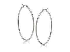 Amazon Essentials Women 50mm Stainless Earrings