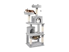 Yaheetech 62.5inches Cat Tree Cat Tower, Lt Gray