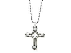 Blackjack Jewelry S.Steel Industrial Cross Necklace