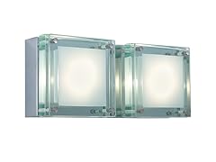 SQUARE BAR 2-LIGHT LINE VOLTAGE WALL SCONCE