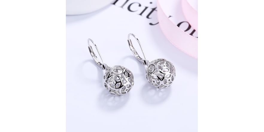 Grape Silver Ball Earring