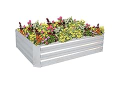 Sunnydaze 47" Silver Steel Raised Garden Bed