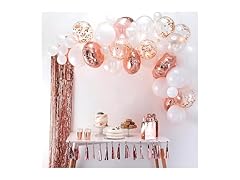Ginger Ray Rose Gold Balloon Arch Kit - 70 Pc.