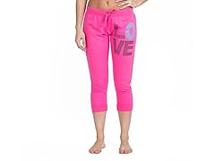 "LOVE" French Terry Capri, Pink