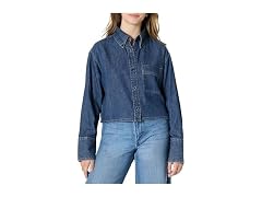 Amazon Essentials Women (L) Modern Cropped Shirt