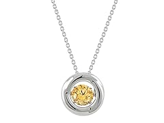 Swarovski CZ Canary Circle Pendant