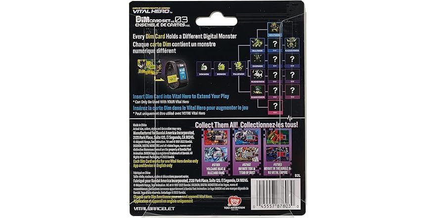 Bandai Namco Vital Hero DIM Card Pack: Volcanic Beat & Blizzard Fang | Espansione Con 2 Carte Digimon