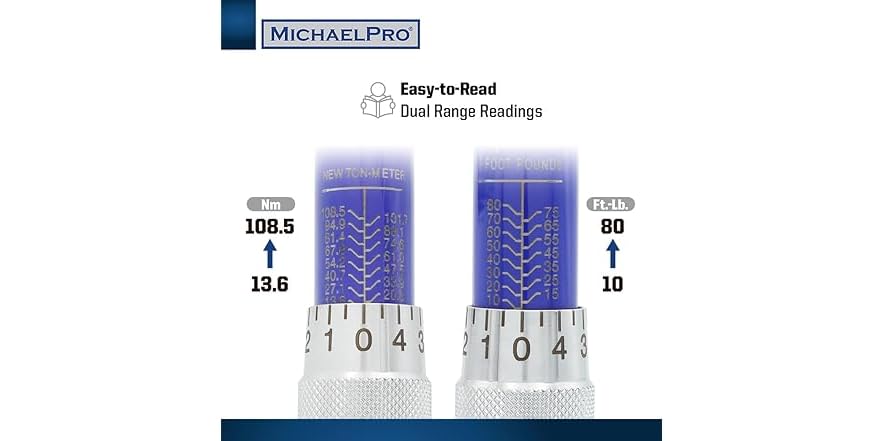 MichaelPro 3/8-Inch Drive Click Torque Wrench