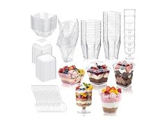 WELLIFE Dessert Cups W/ Lids and Spoons