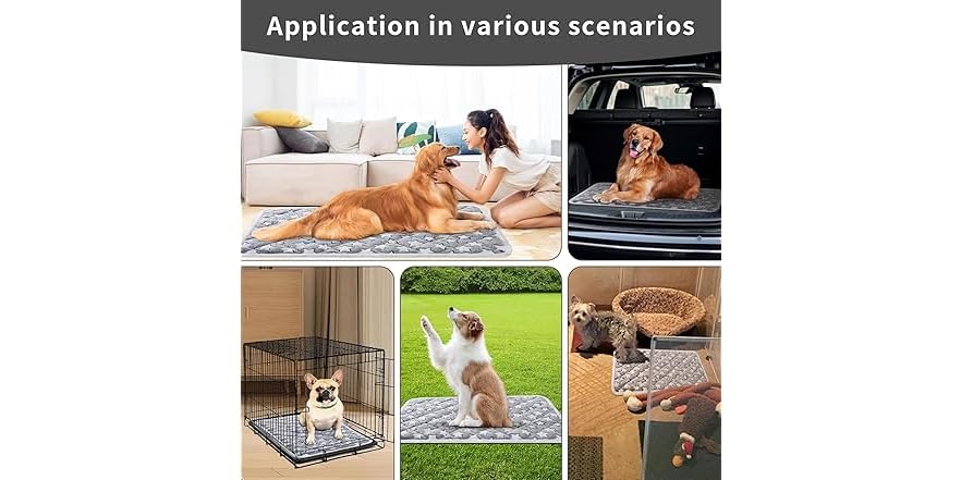 Curated visual reference: Visual Reference: Dekeyoo Dog Crate Mats Soft Reversible