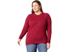 Amazon Essentials Women (L) Sweater Dark Red