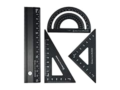  Architects Scale Ruler Set 4Pcs Black