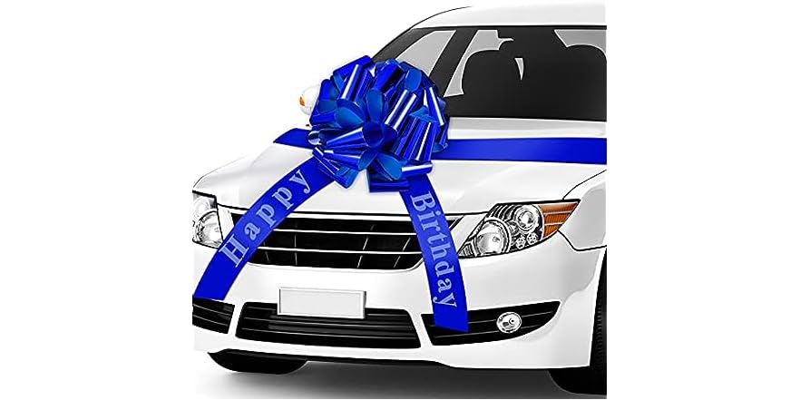Happy Birthday Car Bow Big Car Ribbon