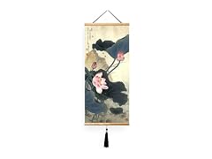 Canvas Painting Prints Wall Scroll Fengshui Art for Decor 32x14in