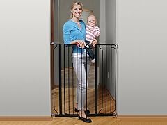 Regalo  Extra Tall Walk Through Safety Gate, Black Bla