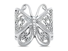 Oxford Diamond Co Sterling Silver Filigree Ring