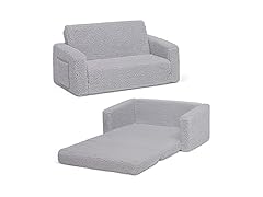 Delta Children Cozee Flip-Out Sherpa 2-in-1 Convertible Sofa to Lounger