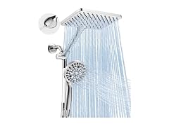 Dual Handheld Shower Head Combo, 2-In-1