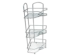 3 Tier Chrome Corner Rack