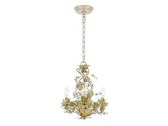 3-Light Chandelier, Champagne/Green Tea