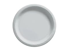Amscan Silver Round Paper Plates - 6.75" 20Pk