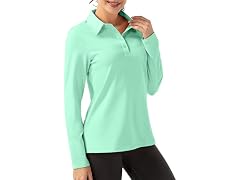 FKEEP Women's Long Sleeve Polo Golf Sport Top
