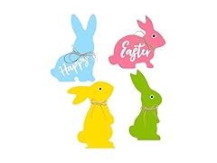 ALISSAR Wooden Easter Bunny Decorations