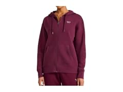 Reebok Womens (M) Rhinestone Full-Zip Hoodie Cherry