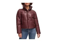 Levis Womens Vegan Leather Shorty Puffer