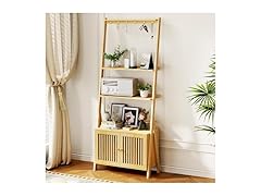 4-Tier Bamboo Bookshelf Ladder Shelf