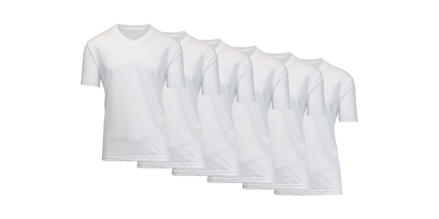 Men’s V-Neck T-Shirts – 6-Pack Short Sleeve Classic Fit - Image 6
