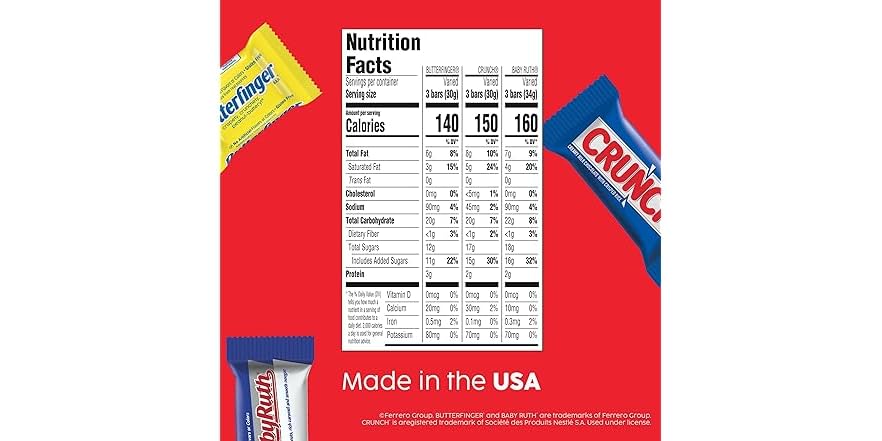 Butterfinger Crunch Baby Ruth Mini 90ct