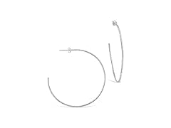 Sterling Forever Sterling Textured Hoops
