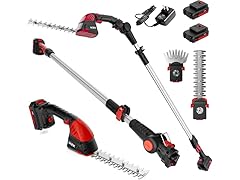 MZK 2-in-1 20V Pole Mini Hedge Trimmer & Grass Shear