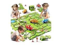 64-Piece Floor Puzzle Race Track 2-Pack