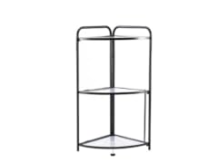 J&V Textiles 7054-BK 3-Tier Foldable Corner Shelf