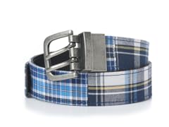 Reversible Black Leather / Madras Belt