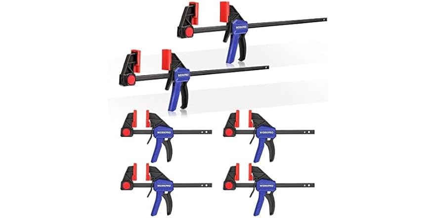 WORKPRO Bar Clamps for Woodworking Blue