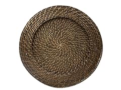 13" Round Rattan Charger - Set/4 Brown