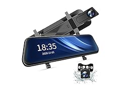 2.5K Mirror Dash Cam Voice Control, Dual