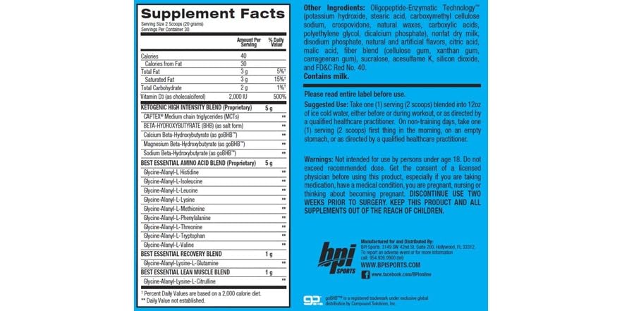 BPI Keto Aminos Ketogenic BHB Salts and Aminos BPI Keto Aminos Ketogenic BHB Salts and Aminos