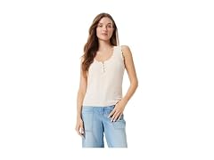 Sam Edelman Women (XS) Mariyah Scallop Tank Top