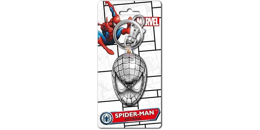 Marvel Spider-Man Head Pewter Key Ring