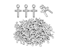 BronaGrand Antique Silver Cross Charms